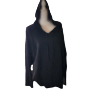 Black hooded lightweight